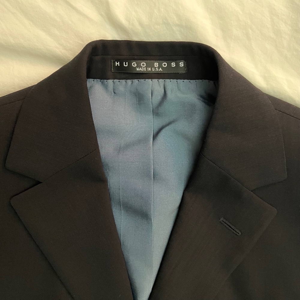 HUGO BOSS Rossellini Movie US Wool Three-Button Suit 36 S Blazer, 30W Pants 36S - Picture 7 of 16